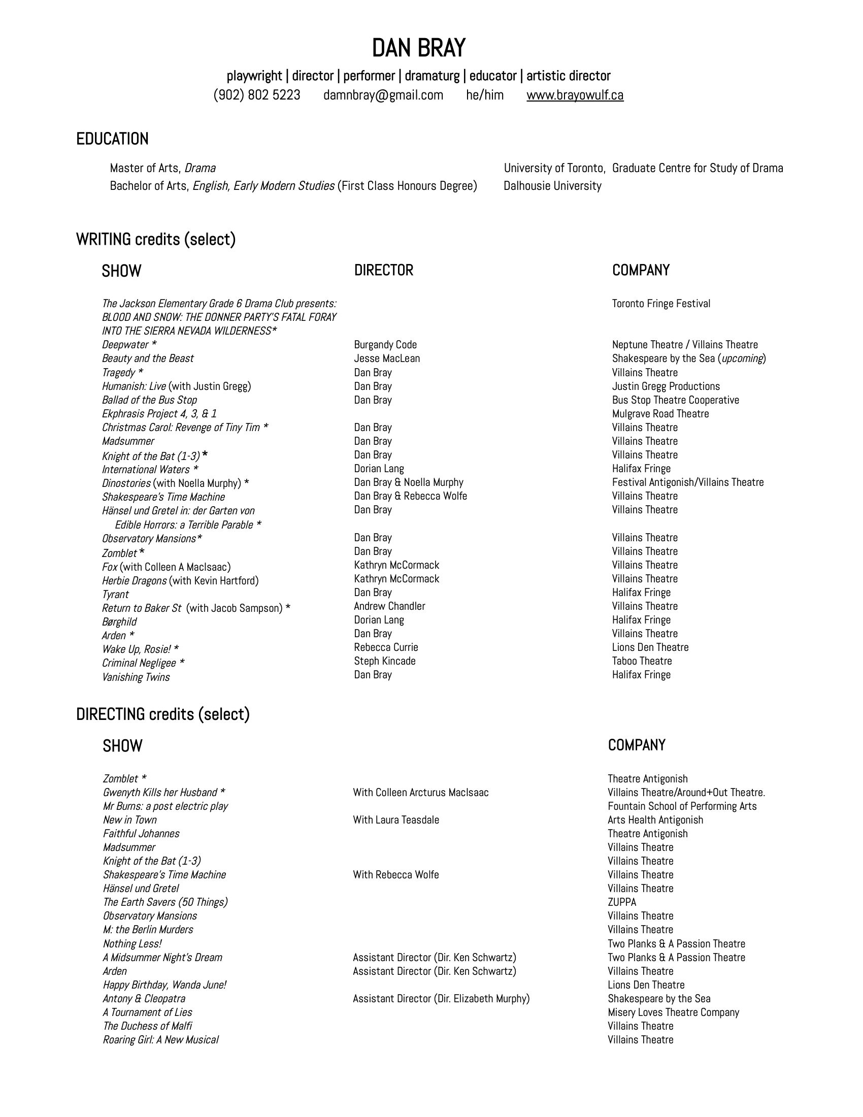 Dan Bray - Stages Res - 1
